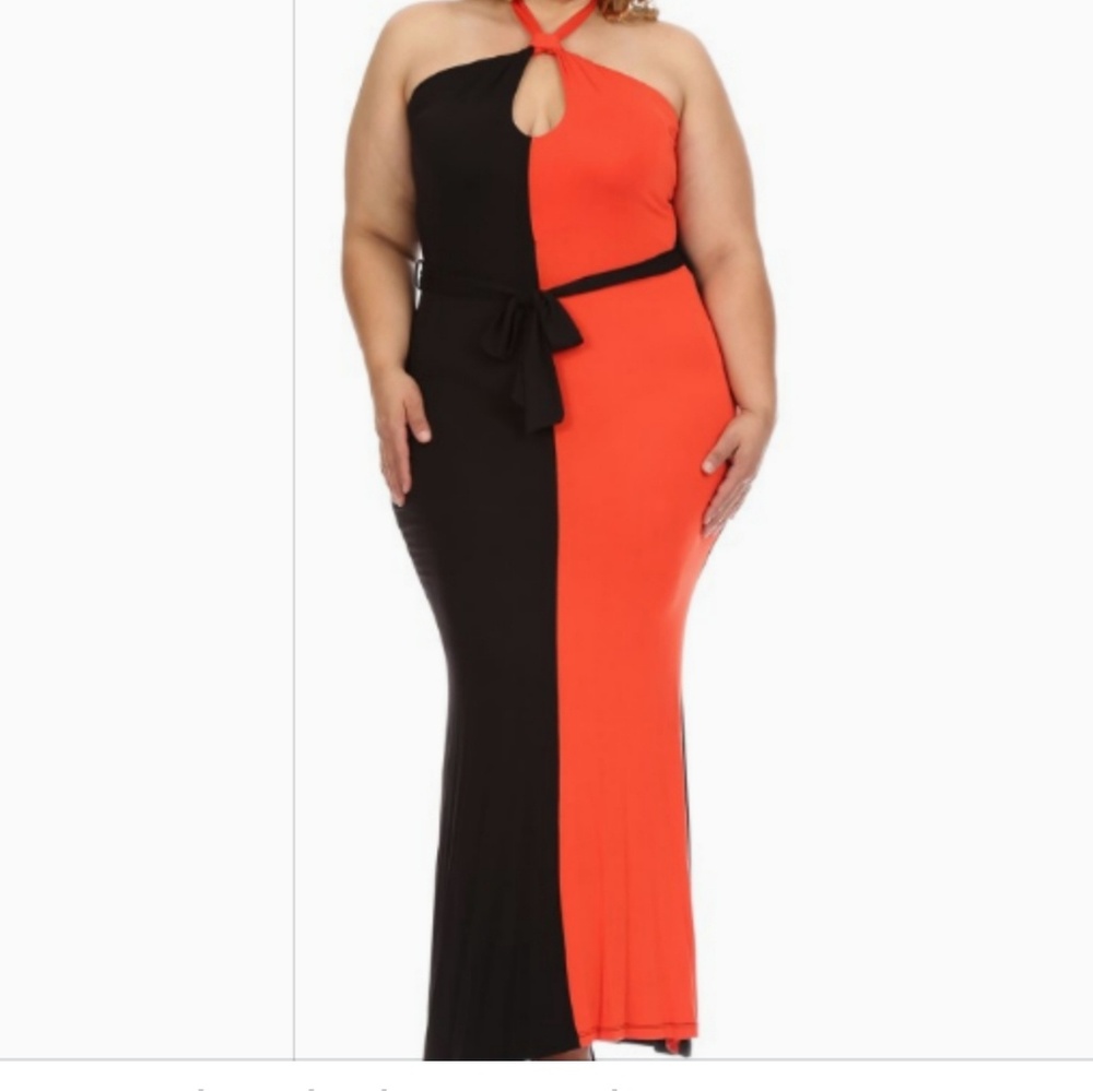 Red and black dress Plus Size