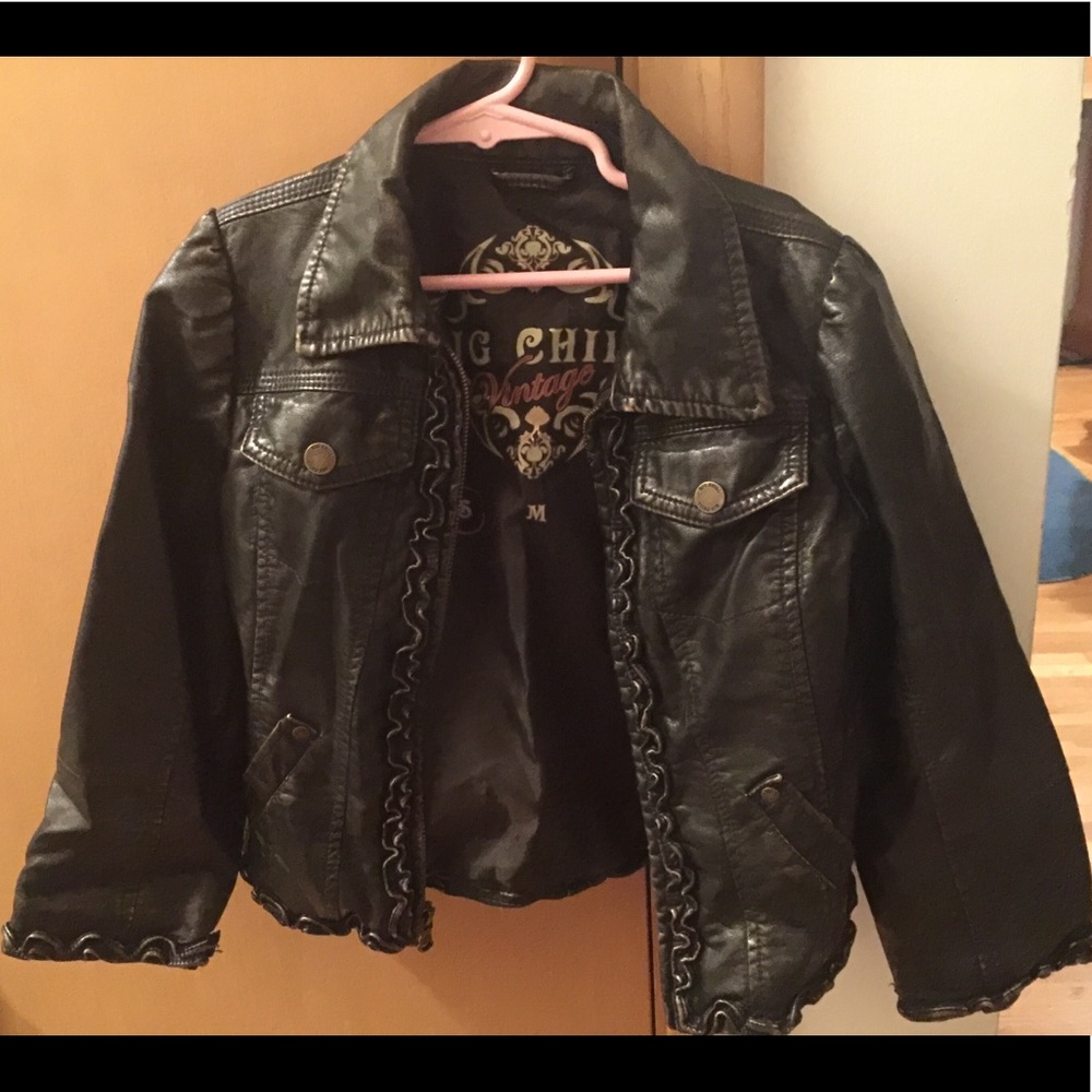 Girls Big Chill pleather jacket.