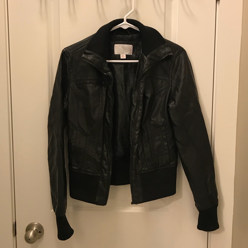 Mossimo black leather jacket