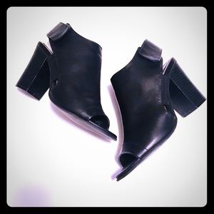 Madden Girl Black Peep Toe Booties