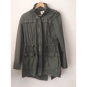 Army green utility jacket