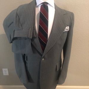 Grey Pinstripe Suit 42L
