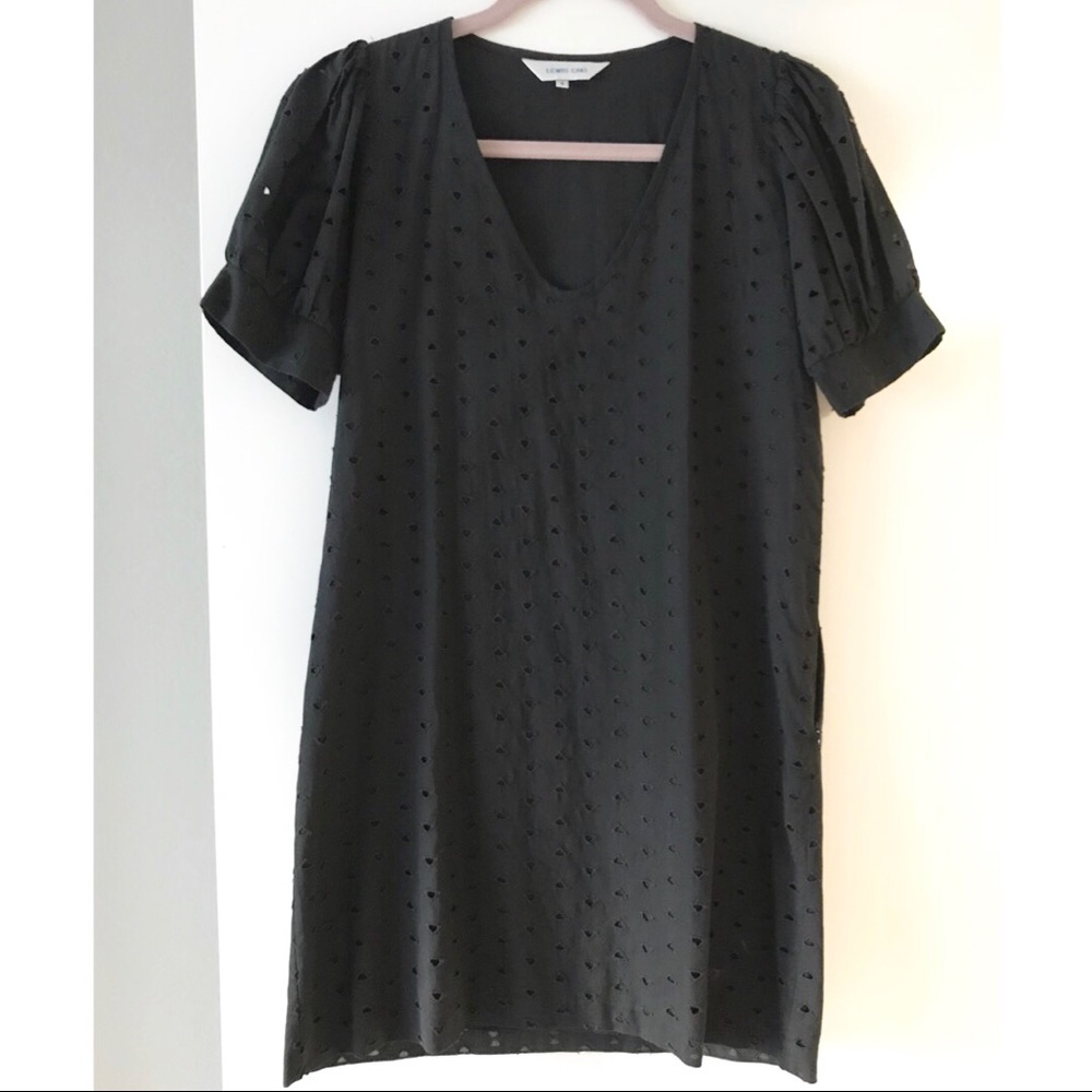 Black Eyelet Mini Dress