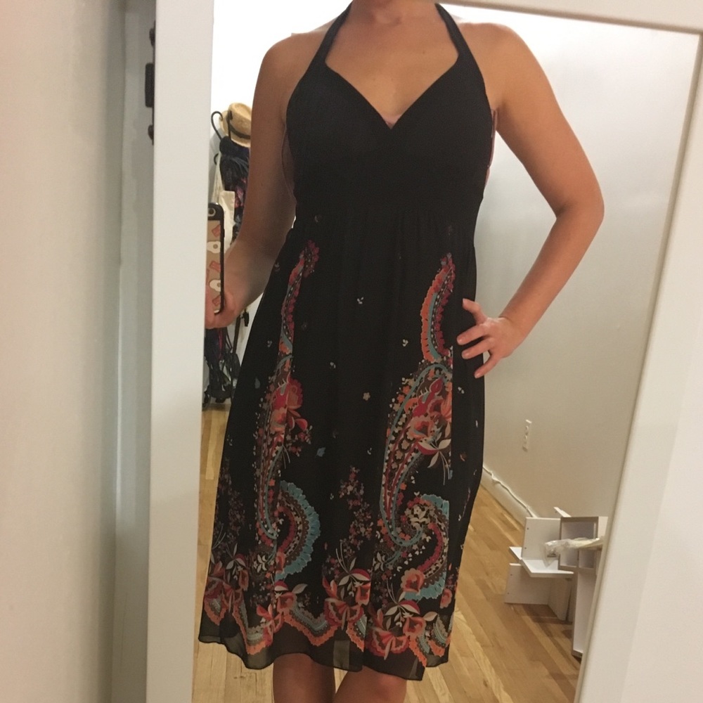 Black floral dress