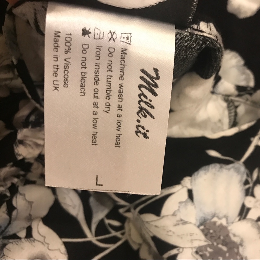 👗Asos black and white floral ruffle midi dress - Picture 6 of 6