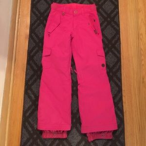 Girls pink ROXY ski/snowboard pants
