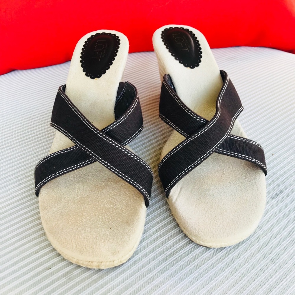 Loft by Ann Taylor Espadrille Wedge Sandal
