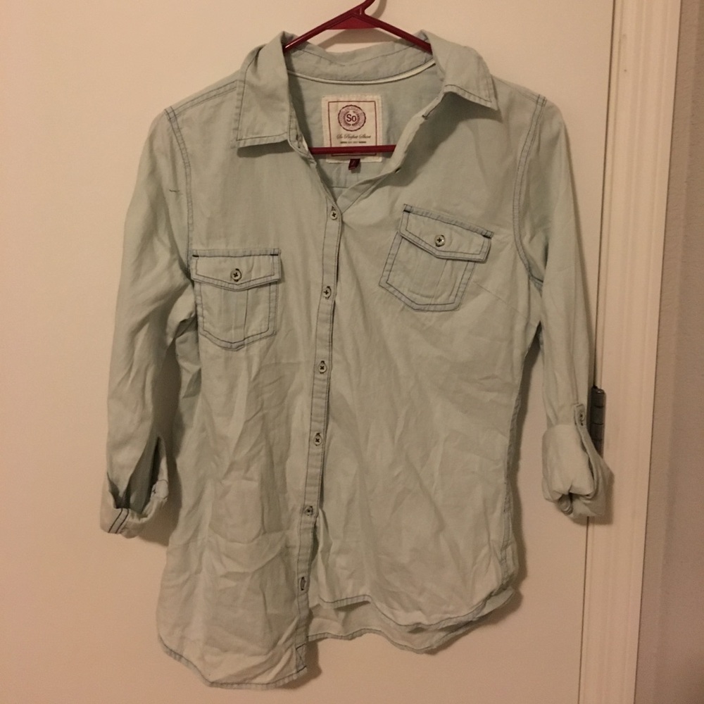 So denim Button Up