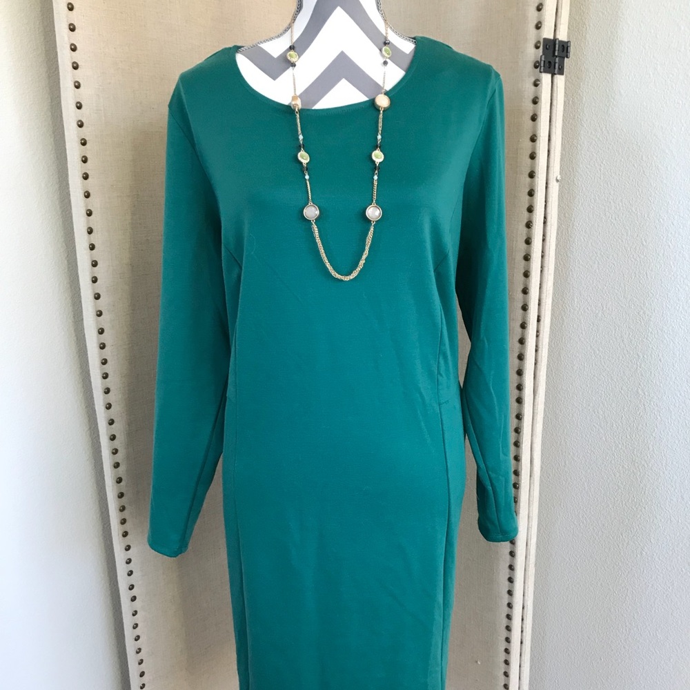 NWT Simply Be hunter green dress