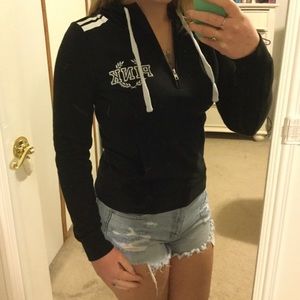 Black half zip hoodie from PINK!