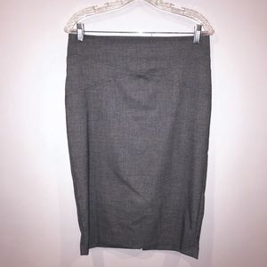 Gray pencil skirt