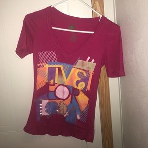 OP Small "Live for Today" Pink Tee Shirt