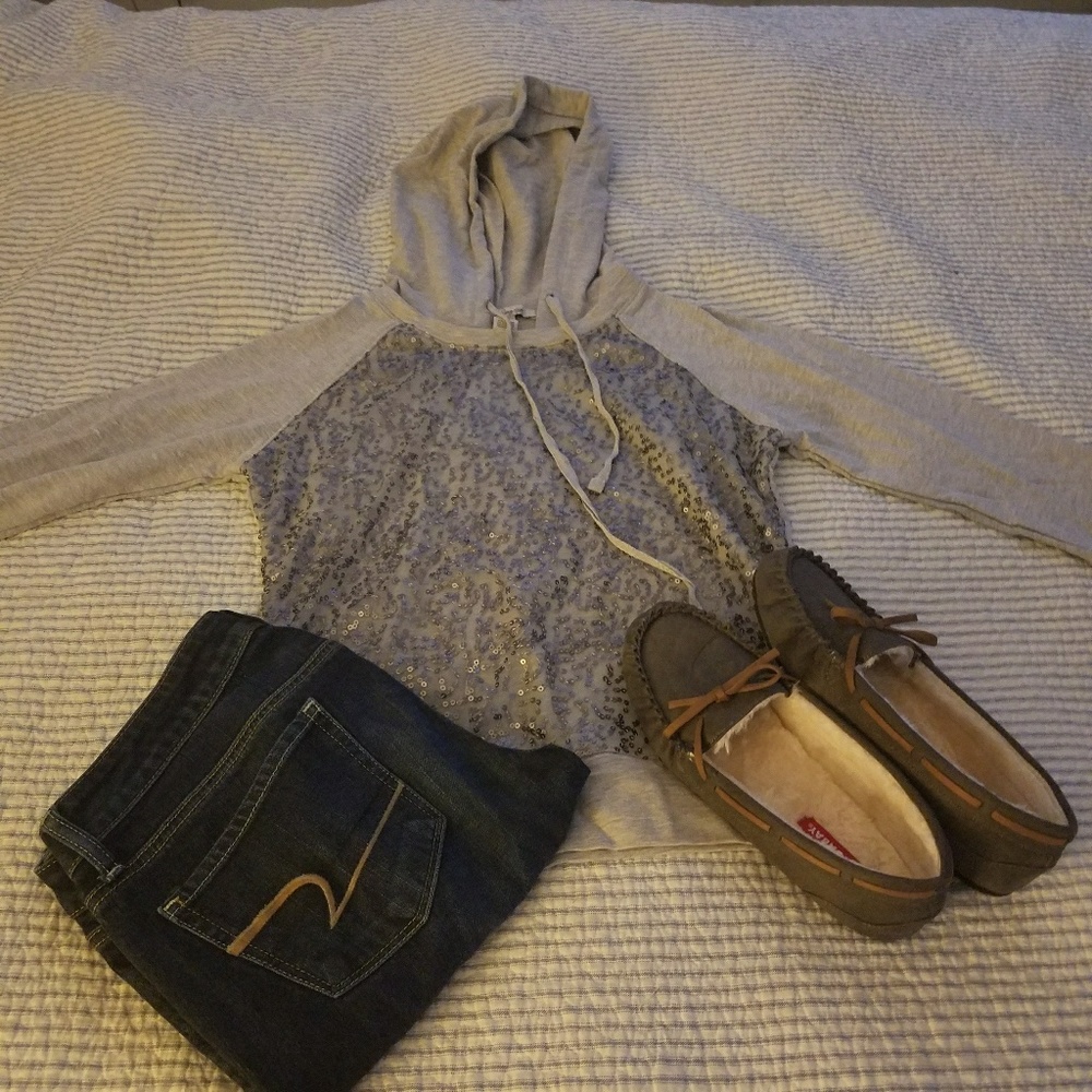 American Rag Hooded Shirt