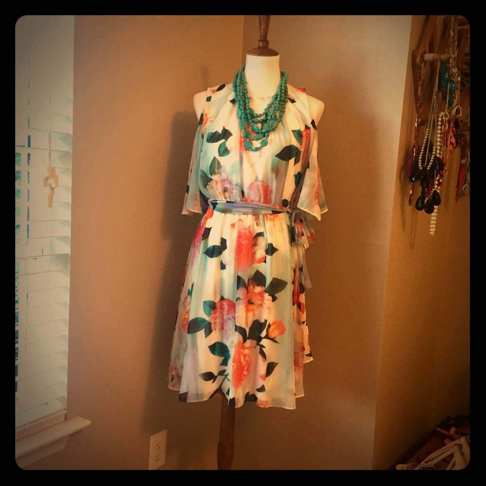 NWT Calvin Klein Flowered Dress