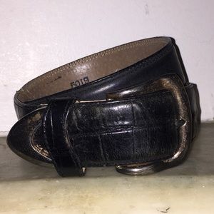 Vintage Brass & Leather Belt