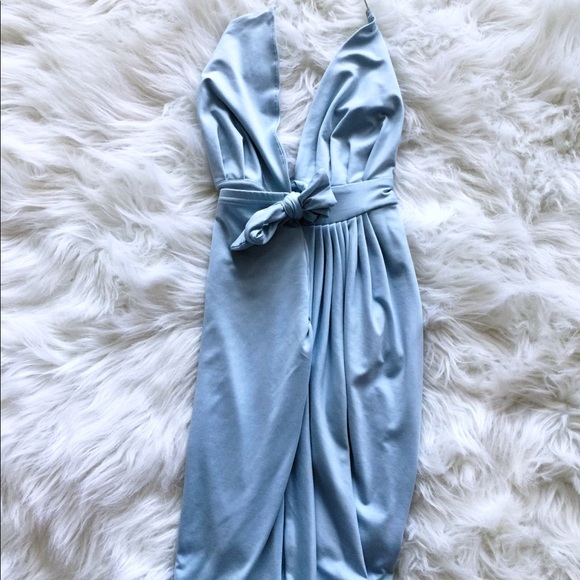 OhPolly.com Dresses & Skirts - Ice Blue Asymmetric Mini Wrap Dress OhPolly.com Dresses & Skirts - Ice Blue Asymmetric Mini Wrap Dress