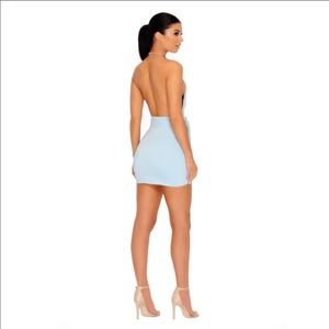 OhPolly.com Dresses - Ice Blue Asymmetric Mini Wrap Dress OhPolly.com Dresses - Ice Blue Asymmetric Mini Wrap Dress