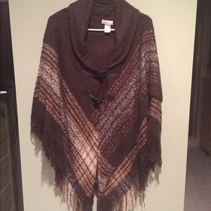 Brown poncho!