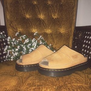 Dr. Martens Suede Yellow Peep-Toe Sandals?!🙈🙈
