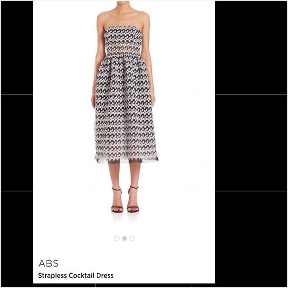 👗ABS STRAPLESS COCKTAIL DRESS, sz 12👗 - Picture 1 of 5