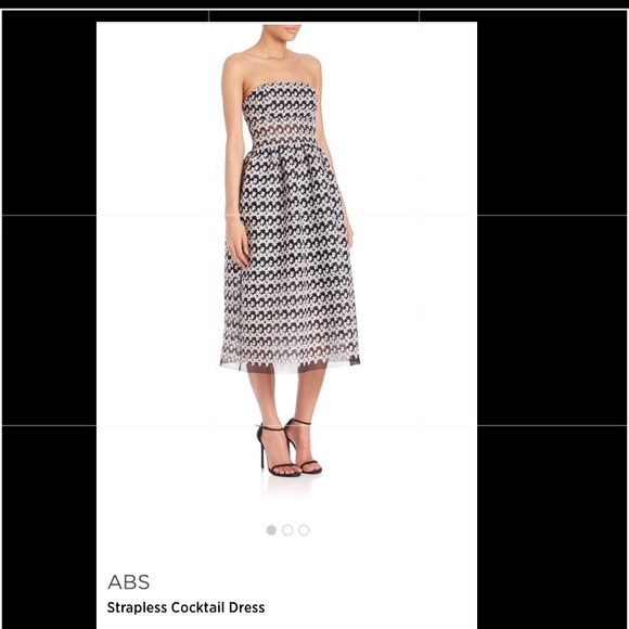 ๐ABS STRAPLESS COCKTAIL DRESS, sz 12๐ - Picture 3 of 5