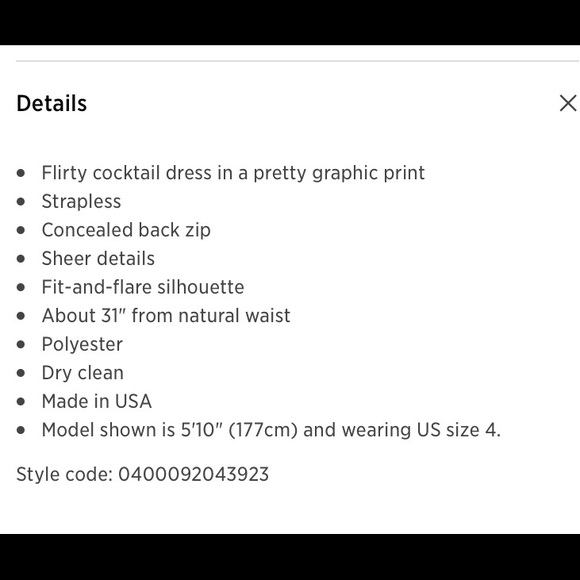 ๐ABS STRAPLESS COCKTAIL DRESS, sz 12๐ - Picture 4 of 5