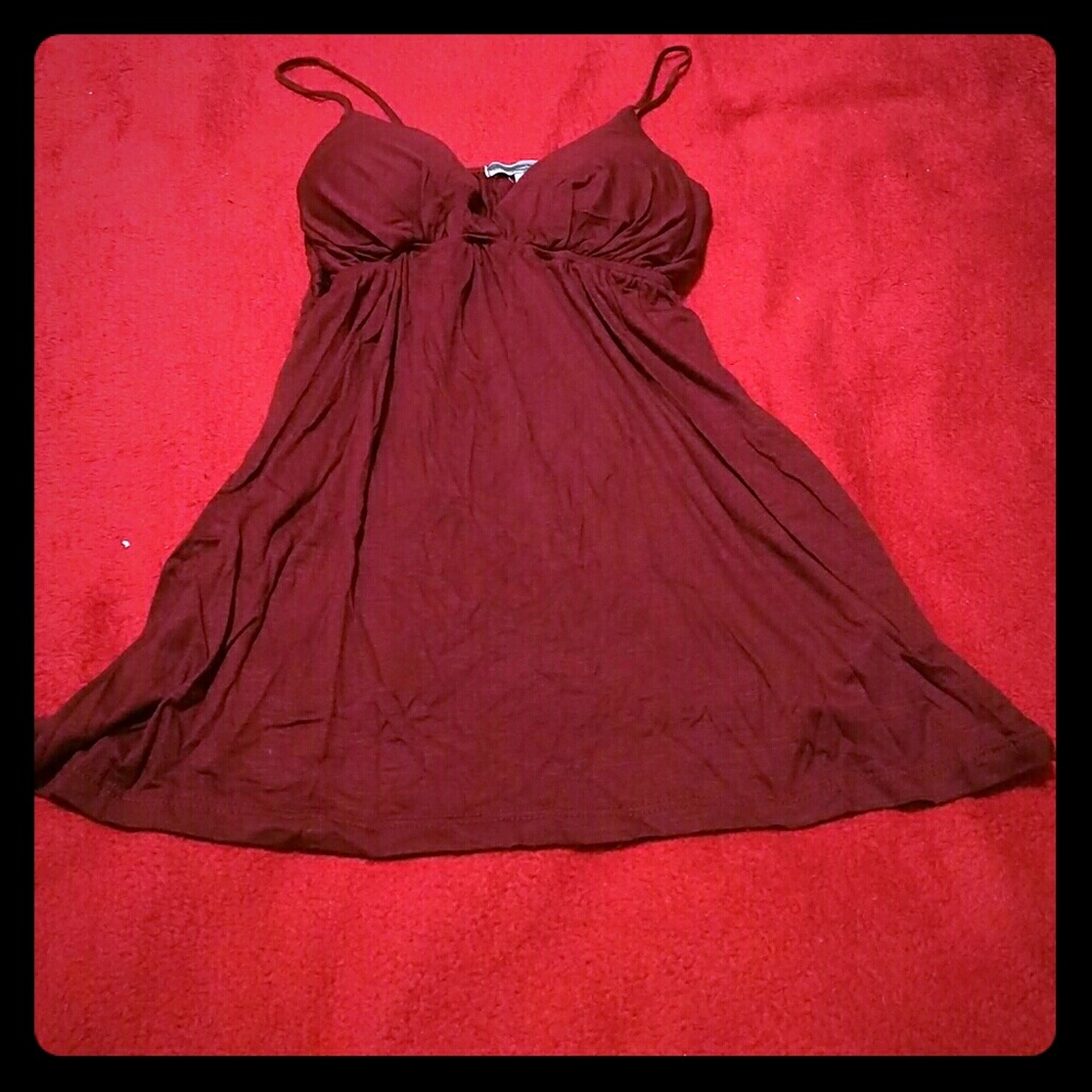 Charlotte Russe Burgundy Camisole w/ flared bottom