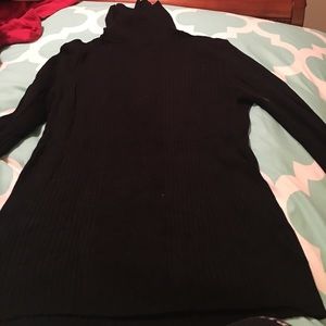 Black turtleneck sweater