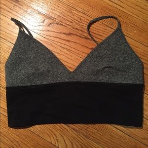 Two tone cotton bralette
