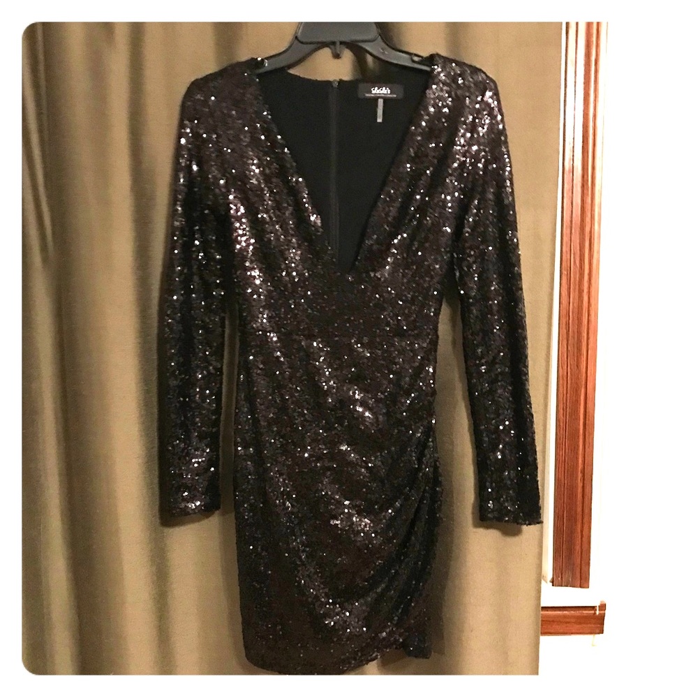 Lulu's black sequin dress