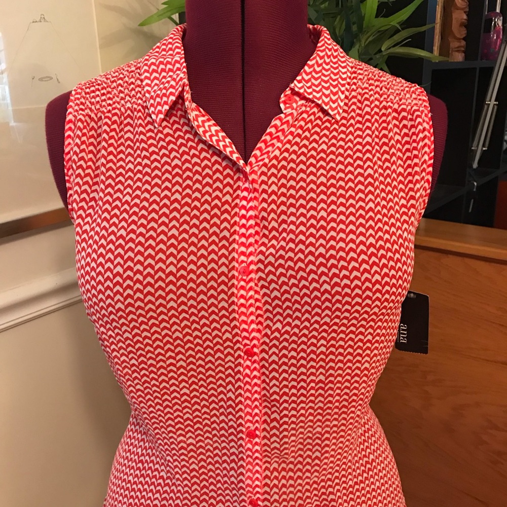 Chevron Striped Collared Shirt