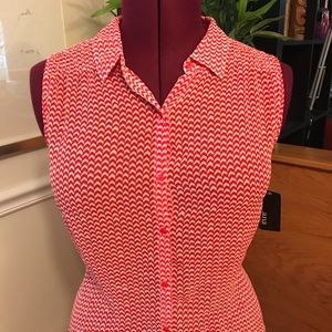 Chevron Striped Collared Shirt