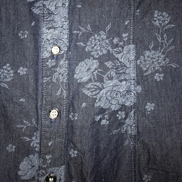 Guess floral denim shirt XS - Picture 3 of 5