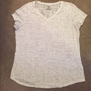 White Tek Gear Workout Shirt