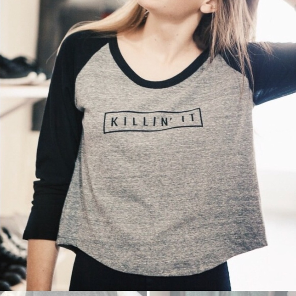 BRANDY MELVILLE KILLIN IT BASEBALL TEE