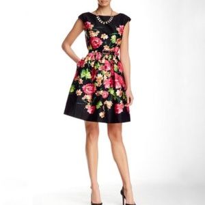 Eliza J Floral Fit and Flare Dress