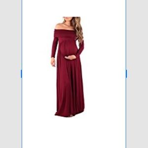 Off the shoulder maternity dress