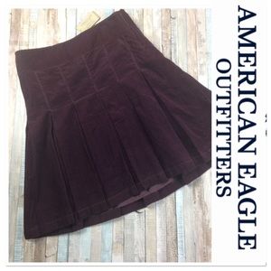 💜Corduroy skirt pleated AEO NWT