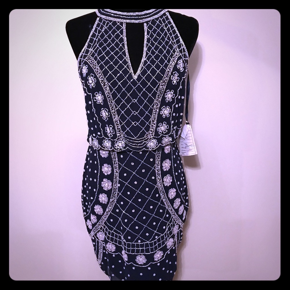 NWT Gianni Bini Navy sequin dress