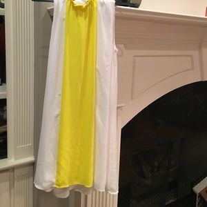 Yellow and white dress