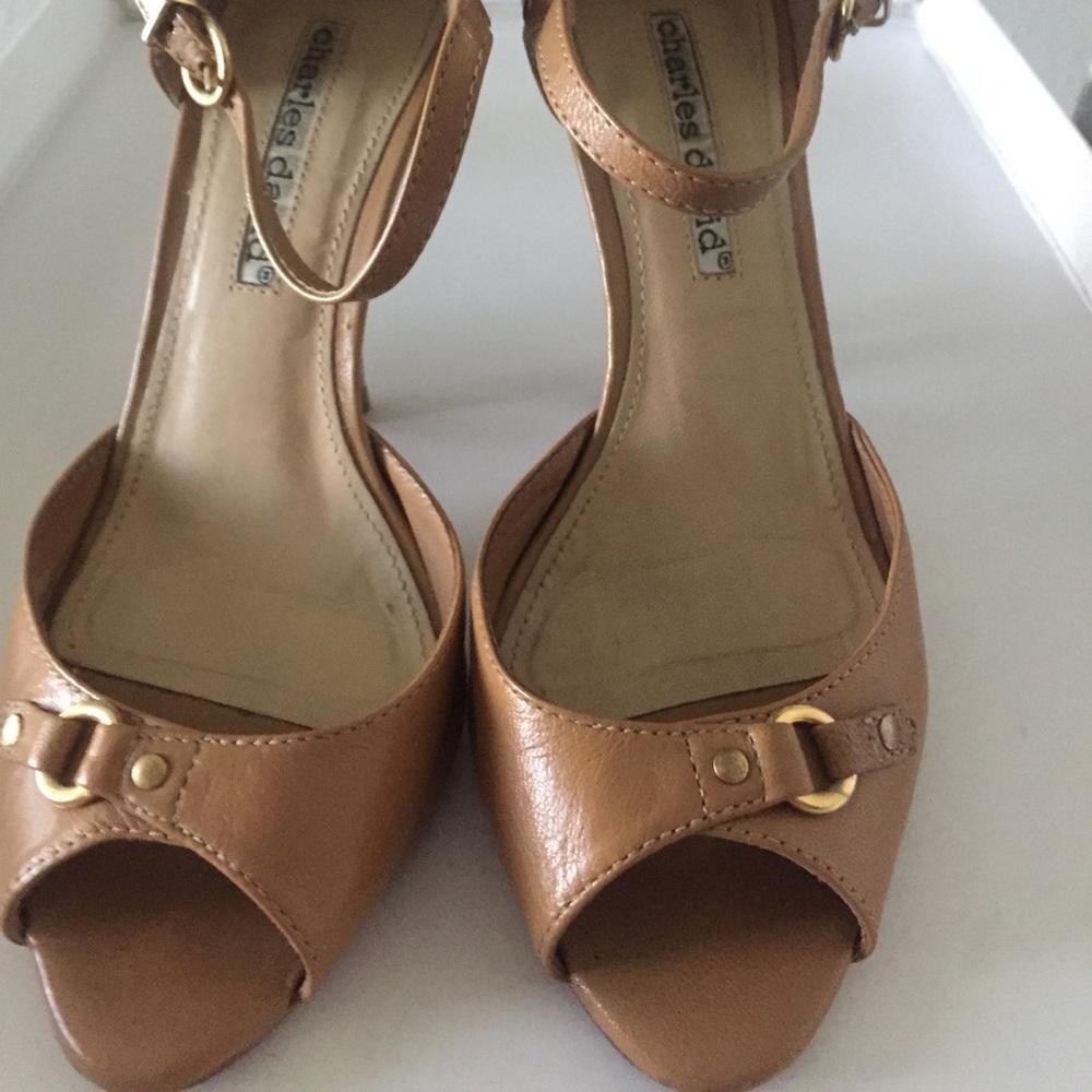 Charles David peep toe pump