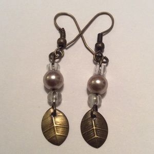 Faux pearl earrings
