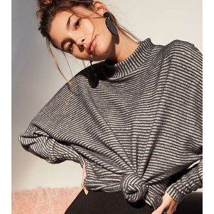 Striped Mock Neck Sweater Striped Mock Neck Sweater