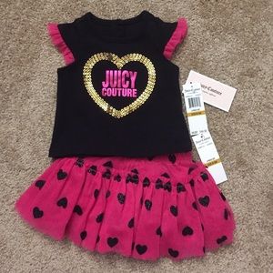 💕 NWT 0/3M Juicy Couture 2pc Tutu Outfit 💕