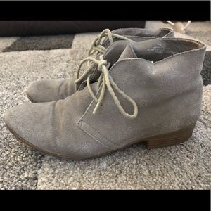 Suede ankle booties