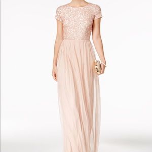 Adrianna Papell blush Bridesmaid Dress