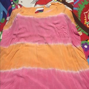 Bold colorful tie dye blouse