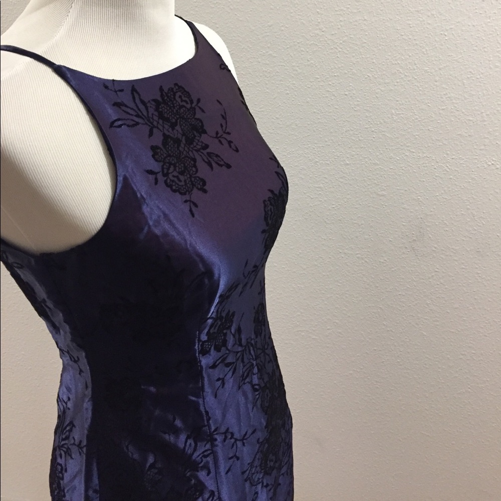 NWT Rare Vintage Find indigo & velvet dress