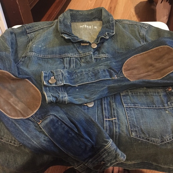 jean jacket with elbow patches