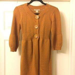 Yellow Sweater Dress/ Cardigan